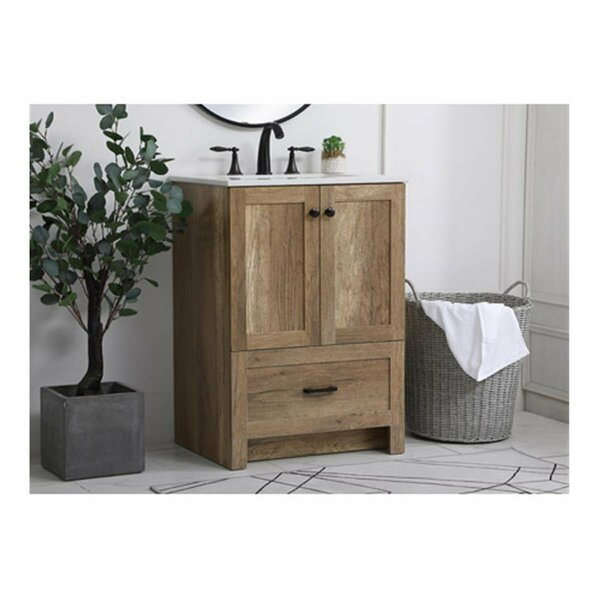 Elegant Decor 24 in. Single Bathroom Vanity, Natural Oak VF2824NT